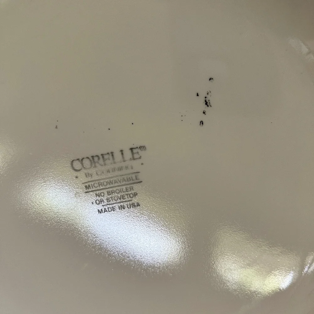 Corelle Dinner Plates Cream Blue Country Cornflower Set of 4 10.25